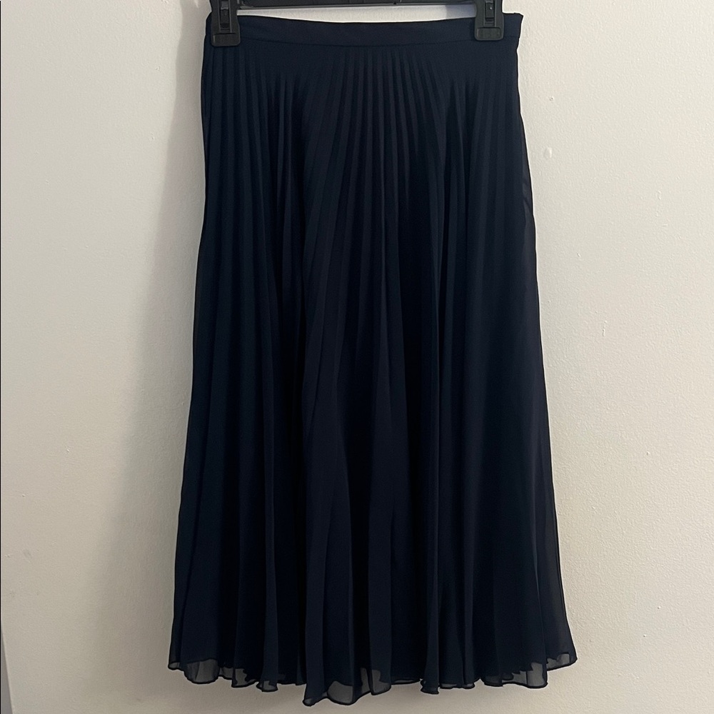 Topshop Navy Blue Midi Skirt Sz US 4 ERU 36